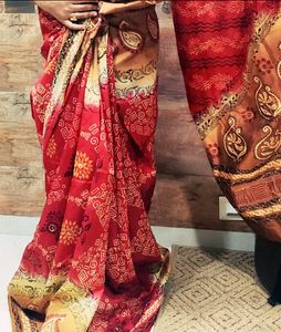 Aari work Pure Silk saree.