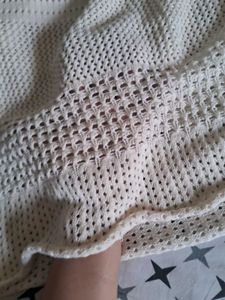 Cream Knit top cardigan crochet