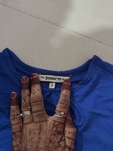 Royal Blue Textured T-Shirt