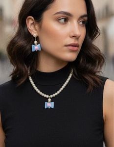 Pearl Necklace & Earring Set