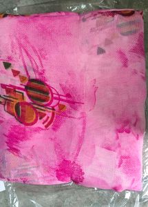 Pink Floral Print Saree