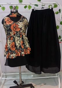 Stunning Black Brand New Indo-western Dress