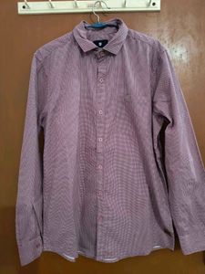 Flick Men's Dress Shirt - Burgundy Pattern