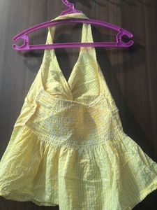 Yellow Halter Neck Top