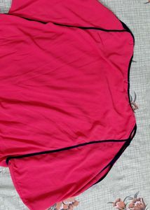 Bright Pink Embellished plus size top
