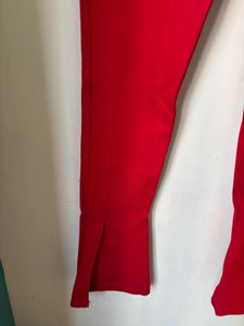 Y2K red boot cut pant
