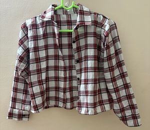 Classic Plaid Cropped Shirt