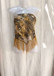 43209. Stylish Fringed Tube Top
