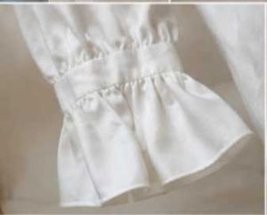 White Chiffon Ruffle Front Blouse