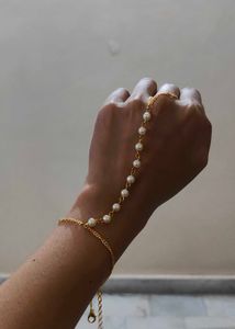 Pearl Gold-plated Ring Bracelet