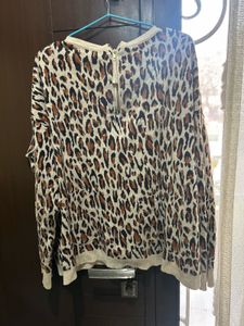 Leopard Print Knit Sweater