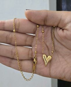 Gold Heart Pendant Necklace
