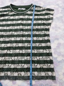 Striped Lace Top