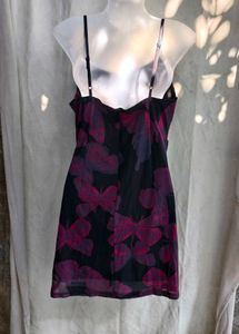 231110. Chic Butterfly Print Mini Dress