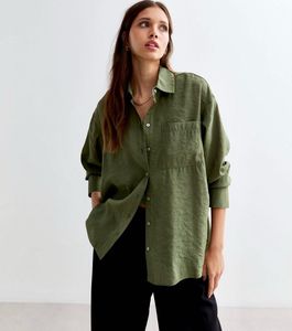 Zara linen Button-Up Shirt