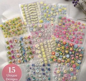 15 Sheets Nail Art Stickers