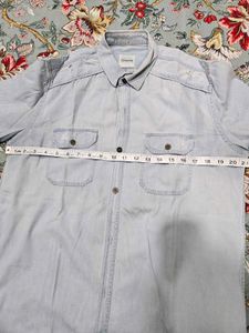 Light Grey Denim Shirt by Benediction