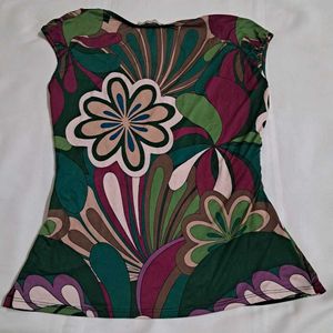 Y2k Vintage Retro 2000s Floral Print Wrap Top