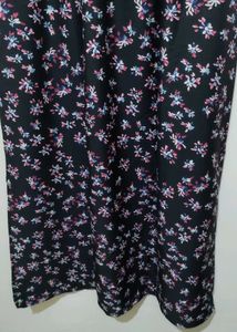 Purys Black Flora print Maxi Skirt