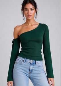 Women's One Shoulder Ribbed Top