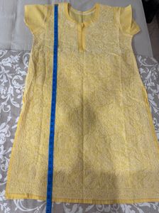 Yellow Embroidered Tunic Top