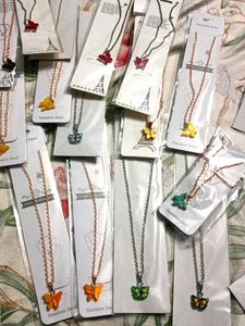 Assorted Butterfly Necklaces 10 pcs