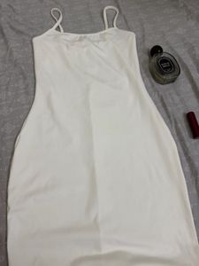 White Spaghetti Strap Bodycon Dress