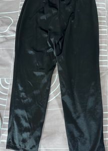 capri Satin Black Trousers
