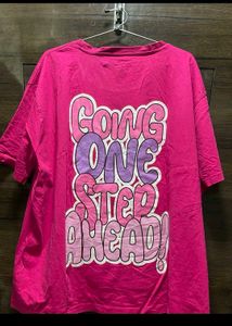 Vibrant Pink Graphic T-Shirt
