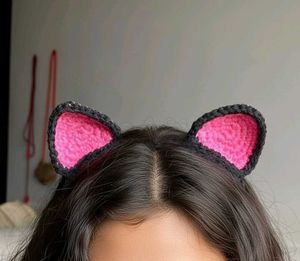 Crochet Cat Ear Hair Clips (1pair)