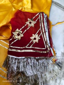 rajputi poshak Vibrant Yellow Silk