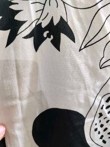 Stylish Off-White Kurta with Black Fruit Print