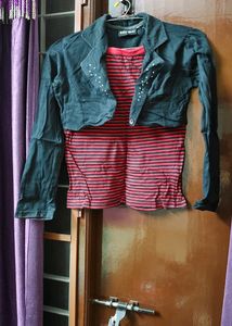 Black Studded Cropped Blazer