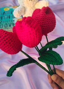 Crochet Red Tulips 🌷❤️