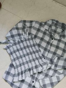 Plaid Cami Top & Shirt