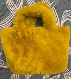 Fuzzy Smiley Face Handbag