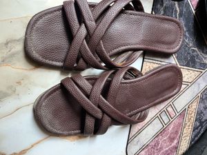 Stylish Brown Woven Strap Sandals