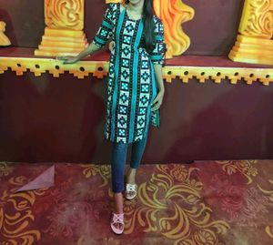 Stylish Geometric Print handmade Kurti