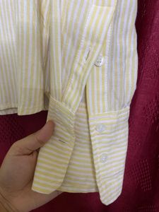 ButterYellow linen Striped Shirt