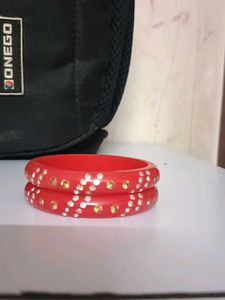 Pink  &amp; Gold Bangle Set