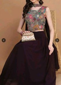 Stitched Lehenga Purple