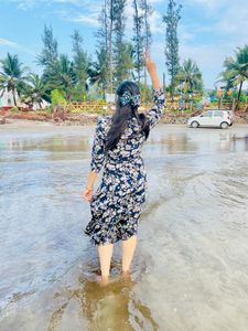 Dark Blue Colour Western One Piece