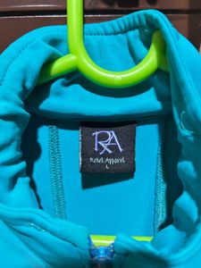 Turquoise Zip-Up Active Jacket