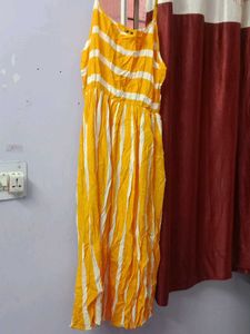Striped Yellow Maxi Dress