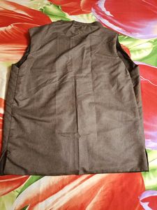 Sleeveless Brown Waist Coat