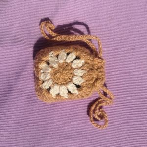 Stuffed Crochet Flower Keychain🌼🏹