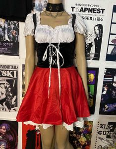 Traditional Red & Black German Dress