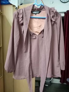 Elegant Ruffle Neck Blouse