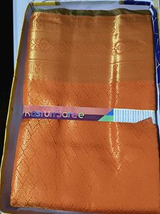 Saree Banarasi elegant Orange &amp; Green