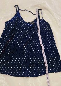 Navy Polka Dot Cami Top